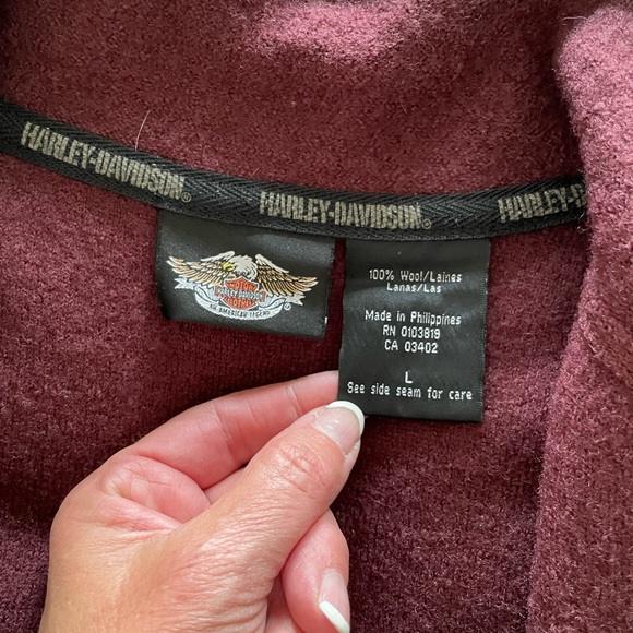 Ladies wool Harley Davidson sweater - Picture 3 of 4
